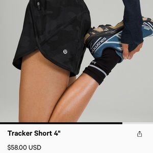 Lululemon tracker short 4” - Size 4